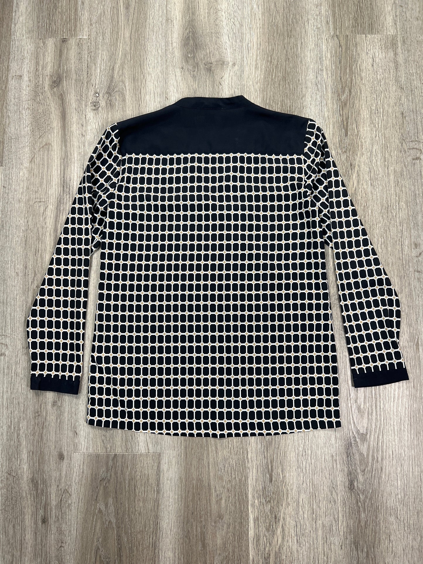 Blouse Long Sleeve By Michael By Michael Kors In Navy, Size: S