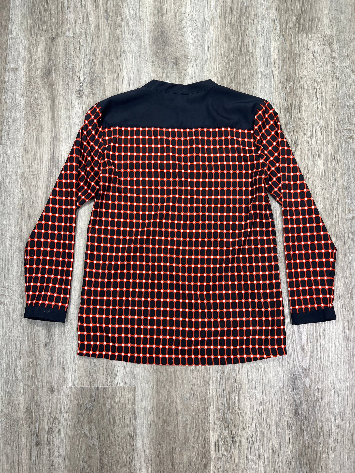 Blouse Long Sleeve By Michael By Michael Kors In Blue & Orange, Size: S