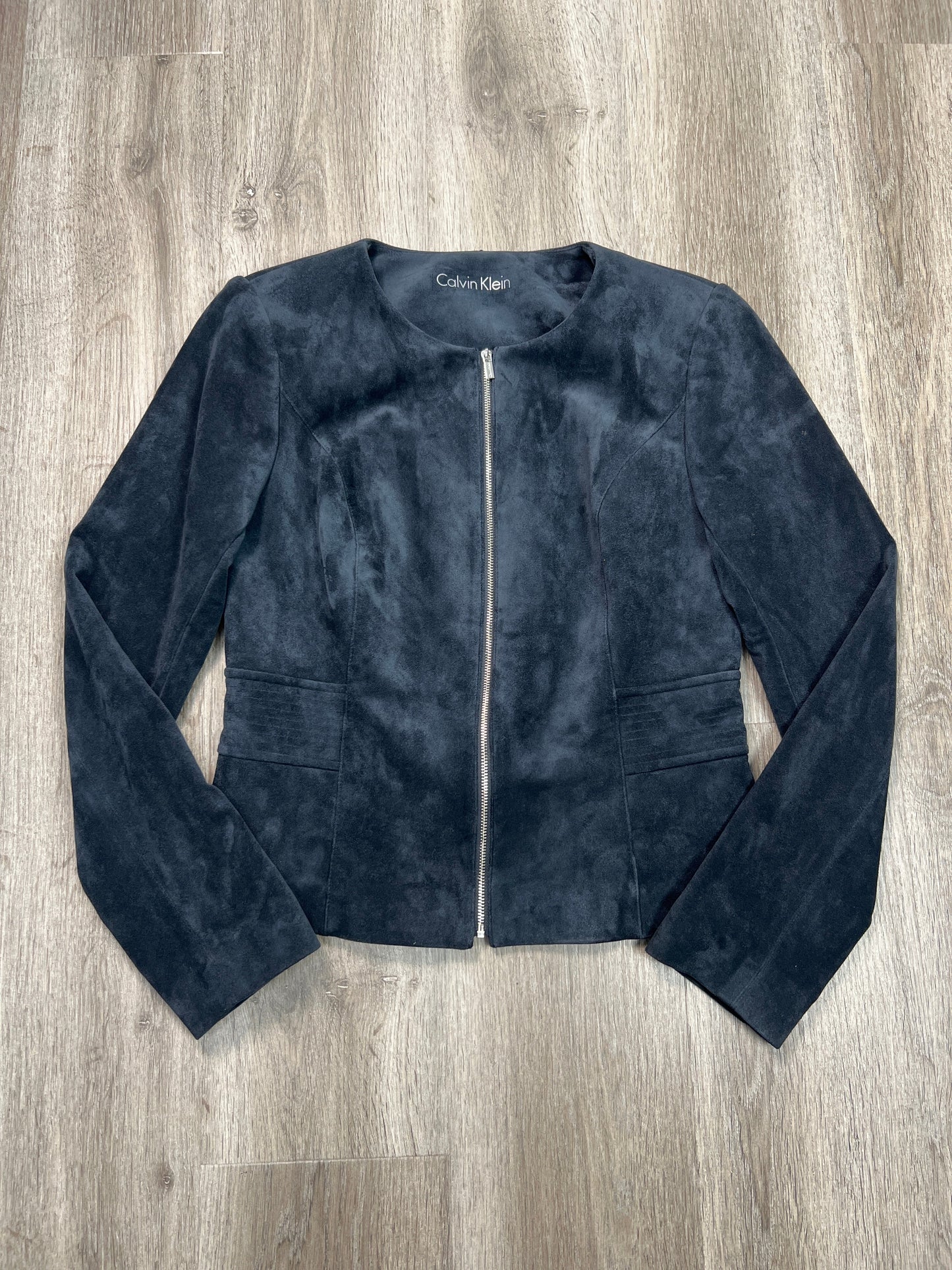 Jacket Moto By Calvin Klein In Blue, Size: S