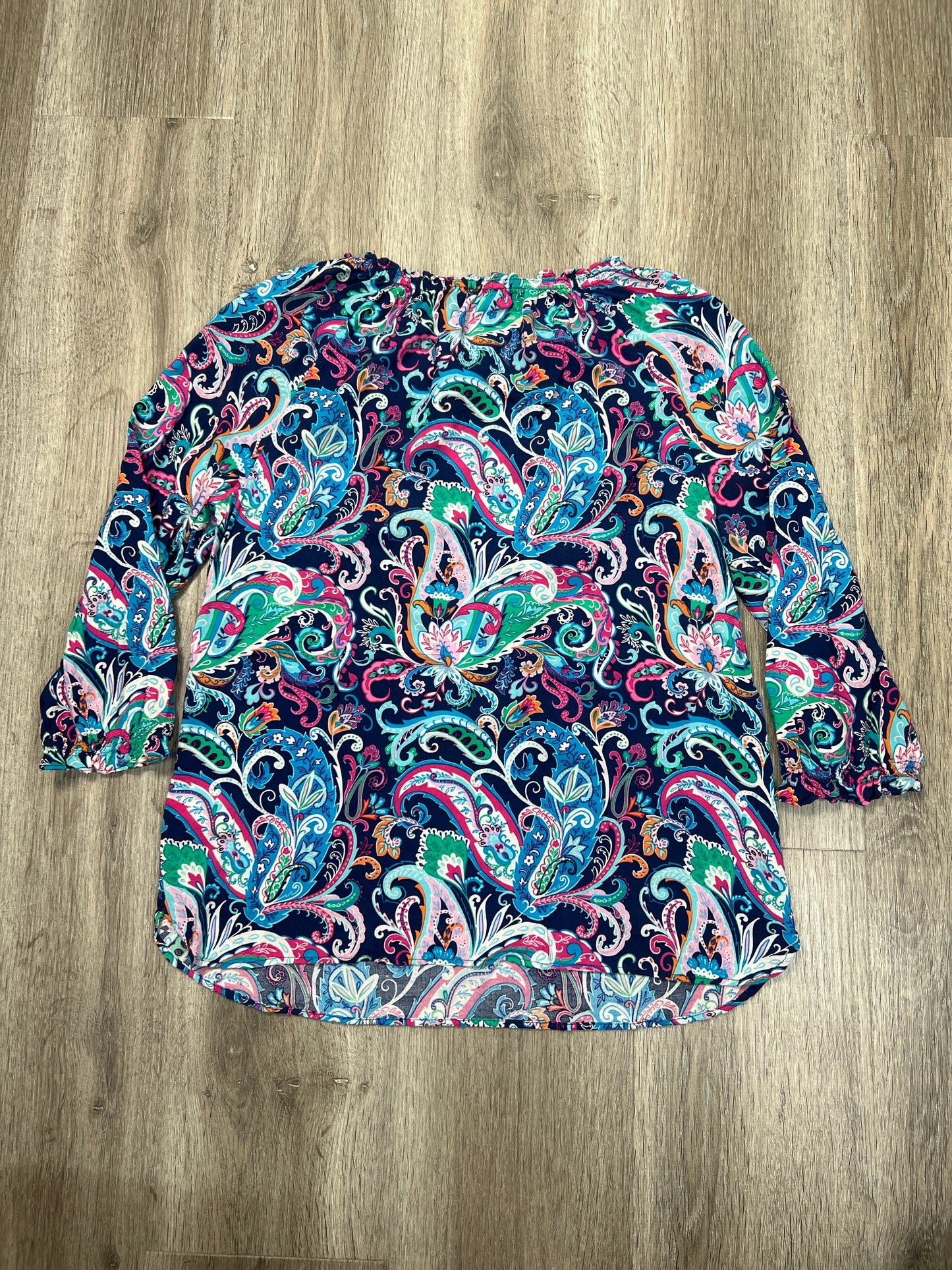 Blouse 3/4 Sleeve By Talbots In Paisley Print, Size: Sp