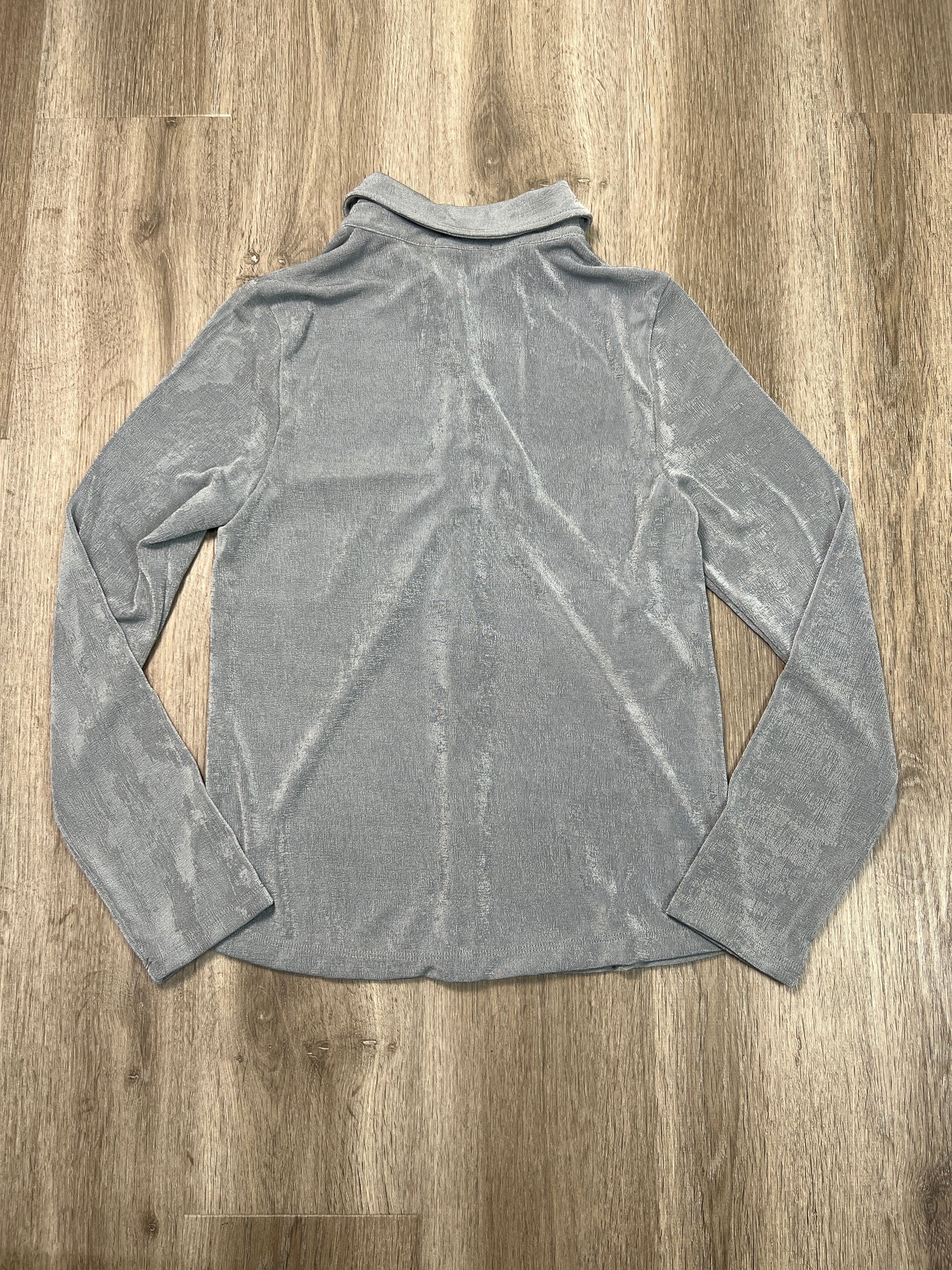 Blouse Long Sleeve By BECOOL In Grey, Size: L