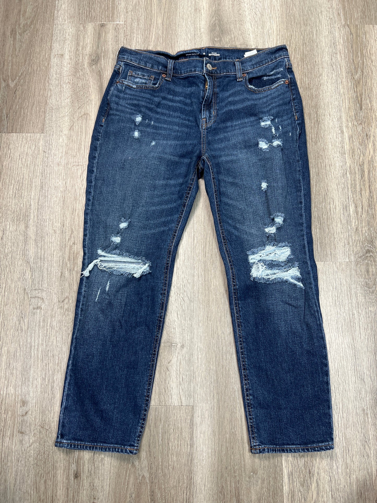 Jeans Boyfriend By Old Navy In Blue Denim, Size: 10