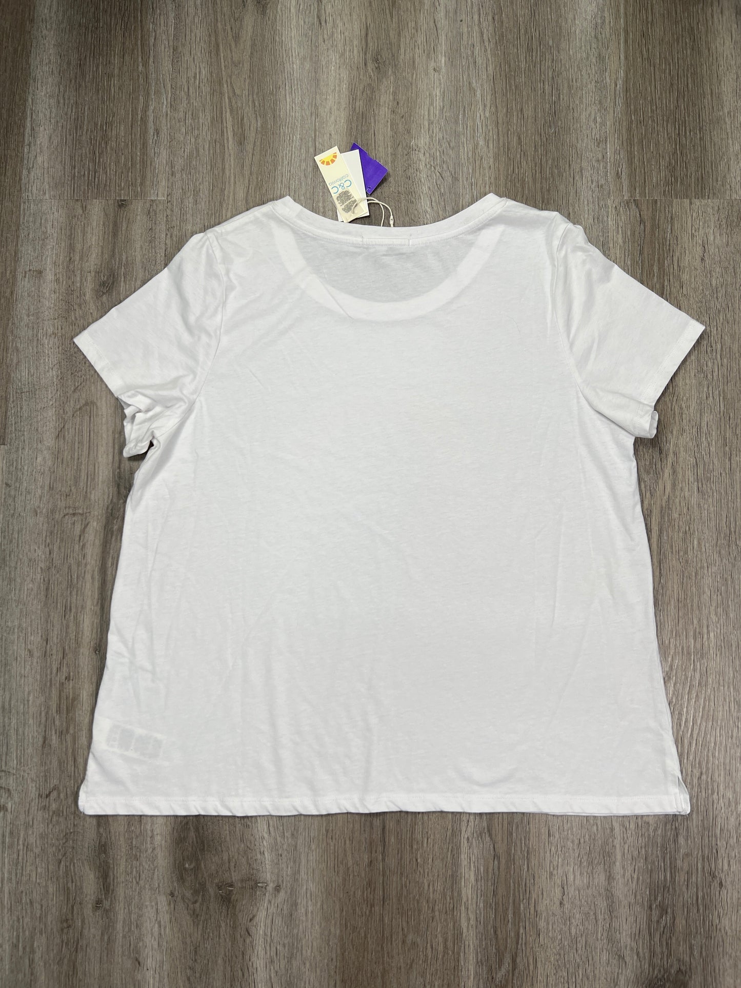 White Top Short Sleeve C And C, Size 2x