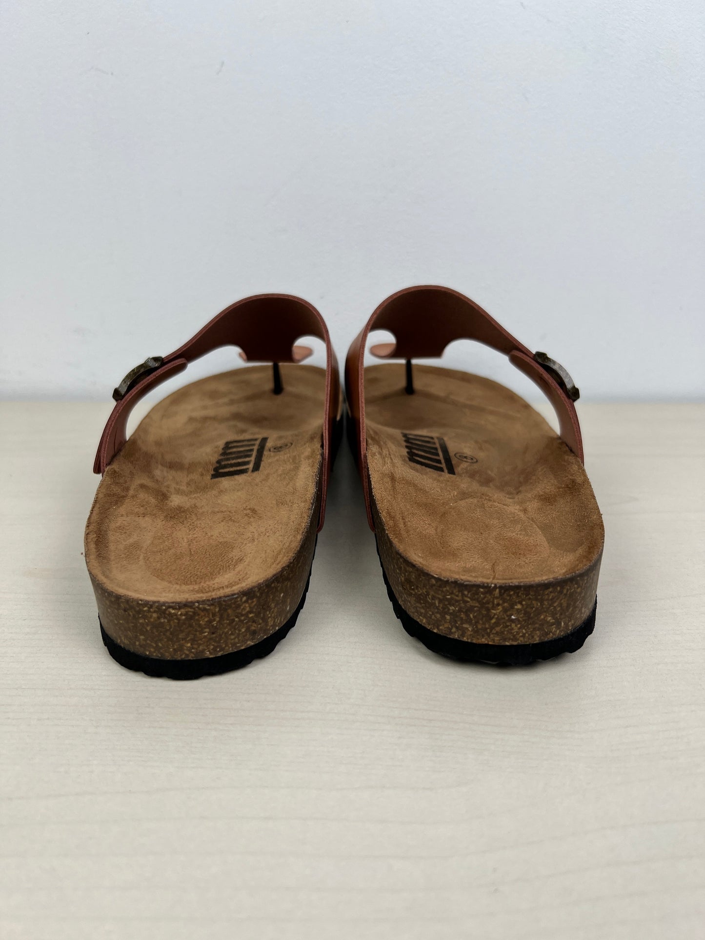 Brown Sandals Flats MM, Size 8