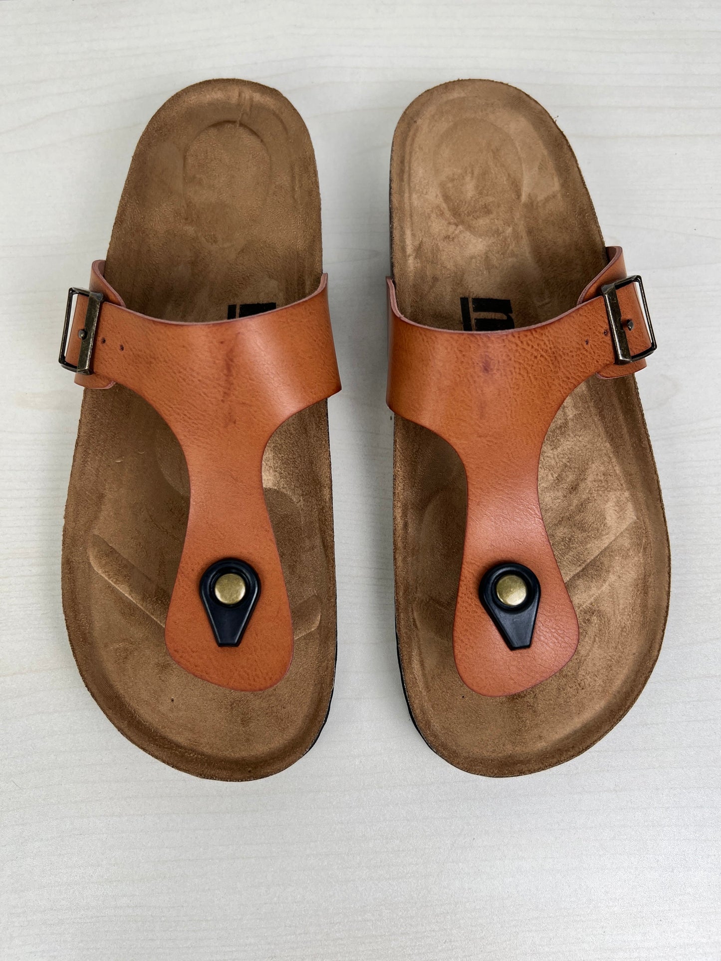 Brown Sandals Flats MM, Size 8