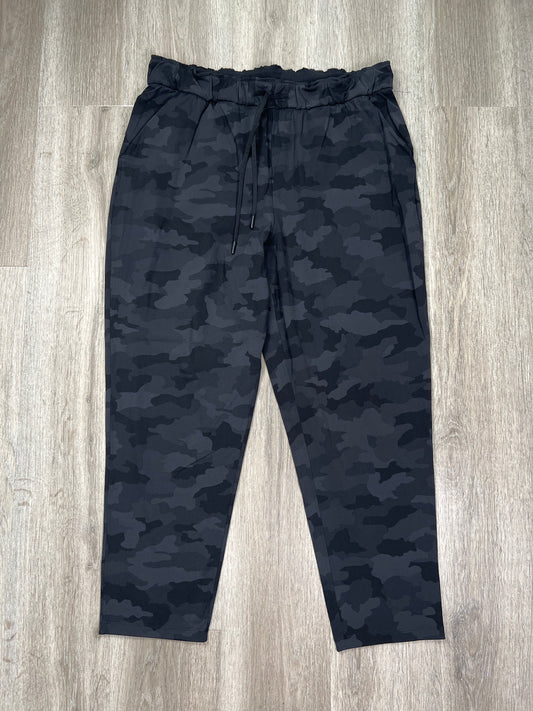Camouflage Print Athletic Pants Lululemon, Size Xl