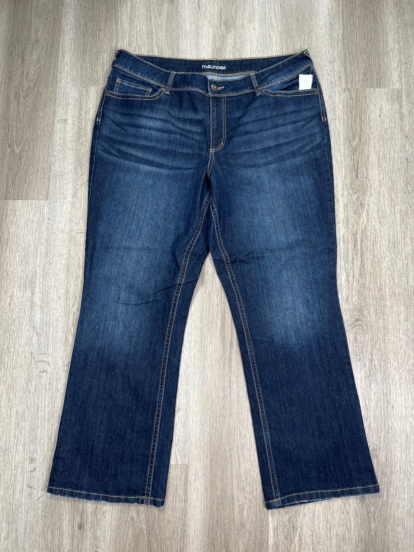 Blue Denim Jeans Boot Cut Maurices, Size 22