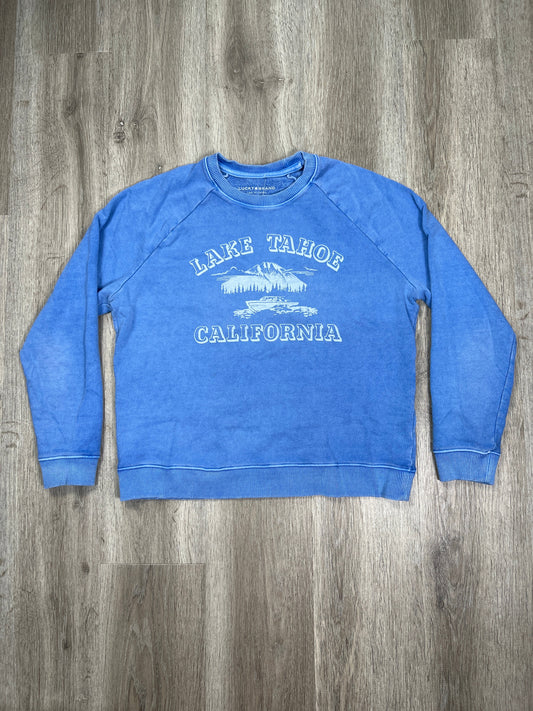 Blue Sweatshirt Crewneck Lucky Brand, Size L