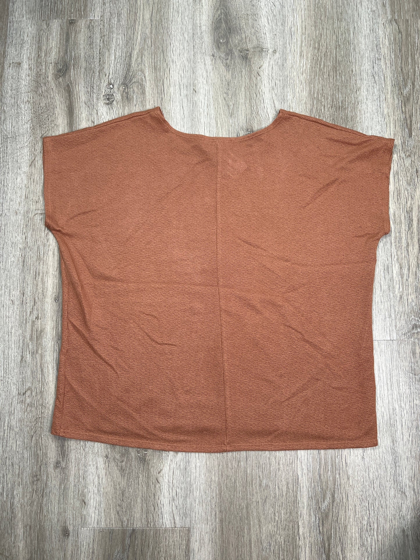 Brown Top Short Sleeve Basic Forever 21, Size S