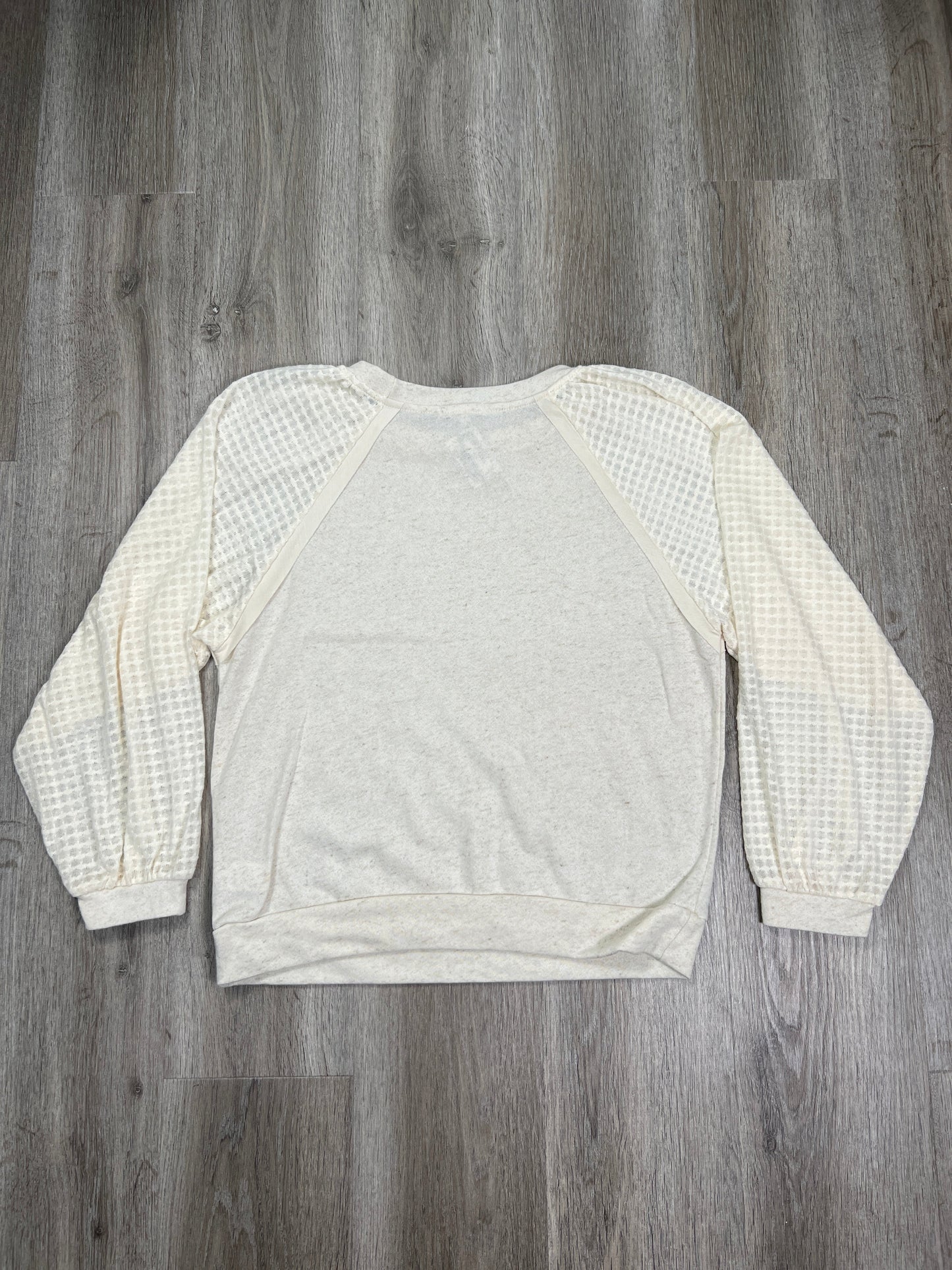 Cream Top Long Sleeve Pleione, Size M