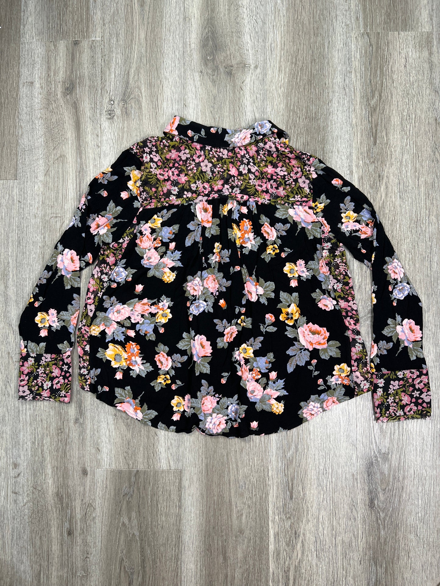 Floral Print Blouse Long Sleeve Free People, Size S