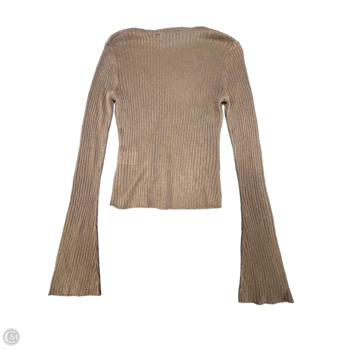 Top Long Sleeve By White Fox In Bronze, Size: S