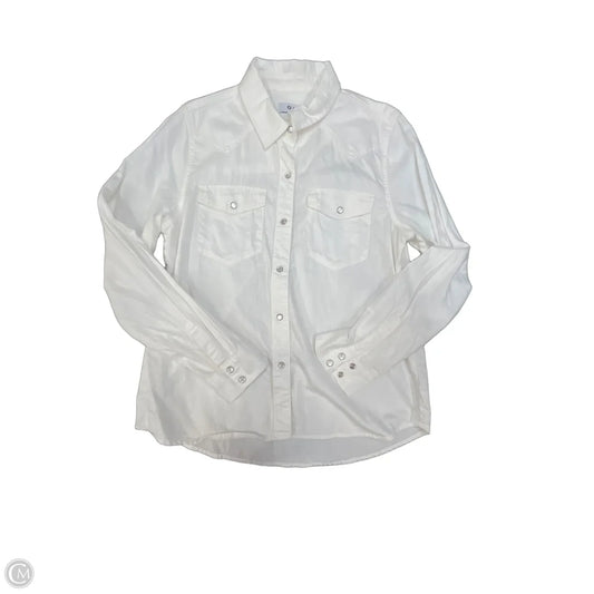 Top Long Sleeve By Oat In White, Size: M