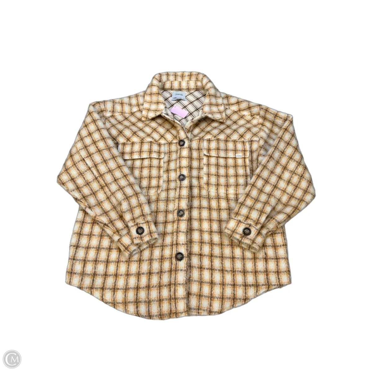 Jacket Shirt By Clothes Mentor In Checkered Pattern, Size: M