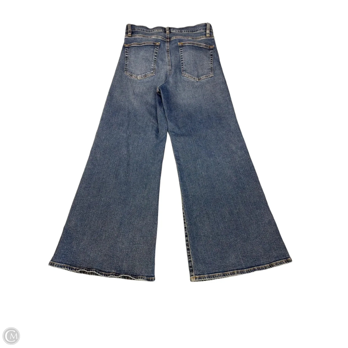 Jeans Wide Leg By Frame In Blue Denim, Size: 8