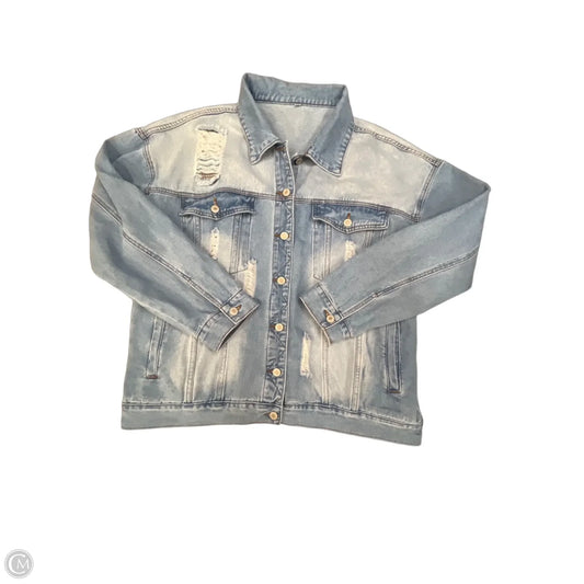 Jacket Denim By Clothes Mentor In Blue Denim, Size: 2x