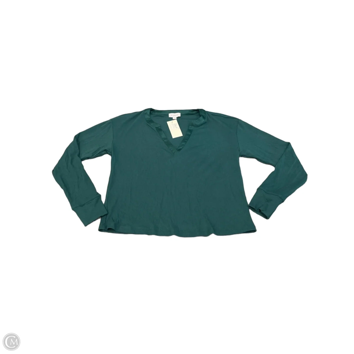 Top Long Sleeve By Evereve In Green, Size: S
