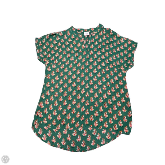 Blouse Short Sleeve By Cabi In Floral Print, Size: Xs