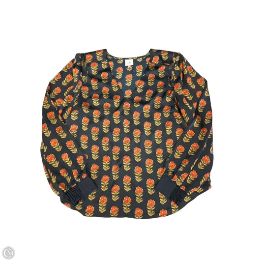 Blouse Long Sleeve By Cabi In Floral Print, Size: M