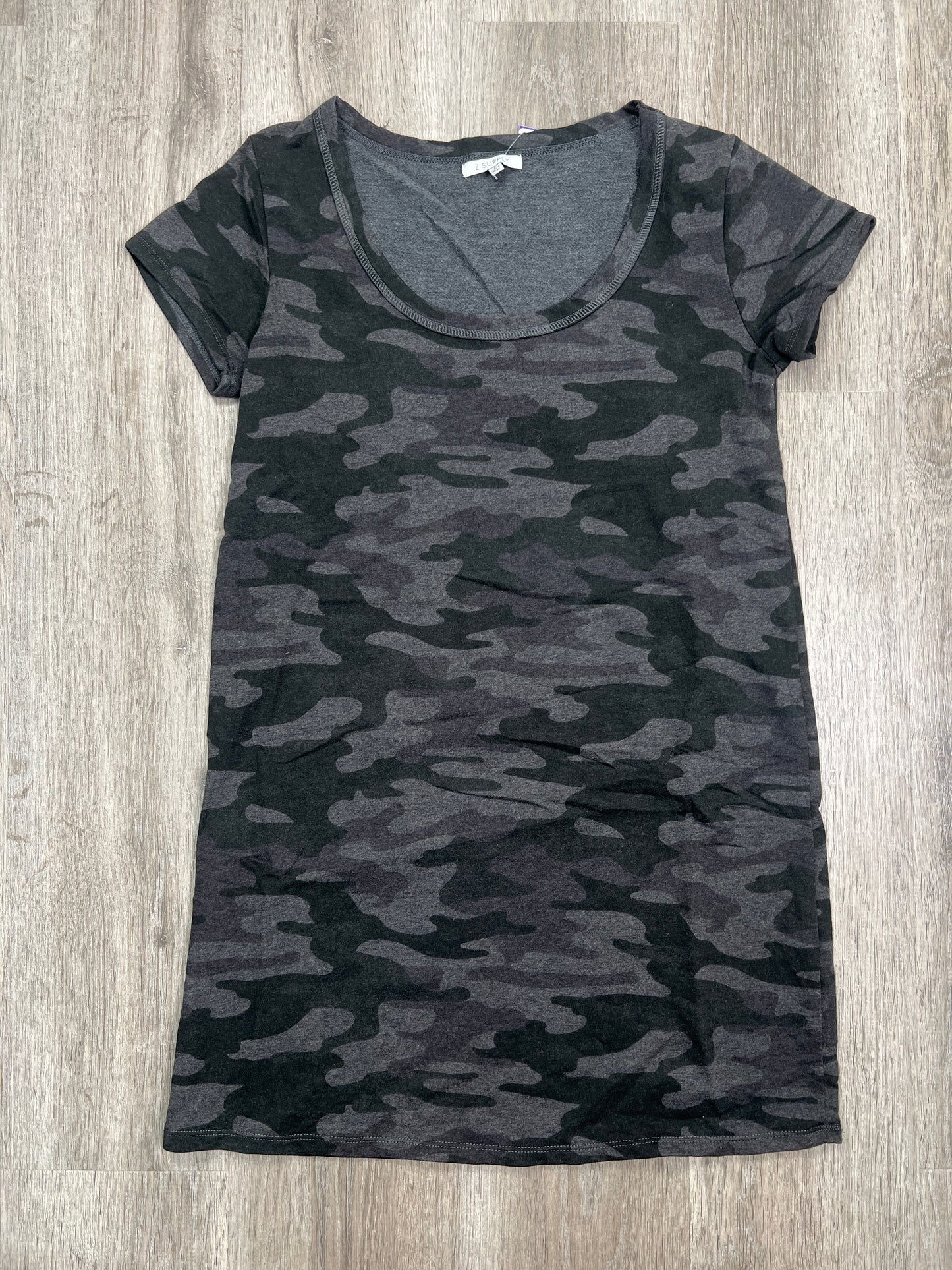 Camouflage Print Dress Casual Short Z Supply, Size S