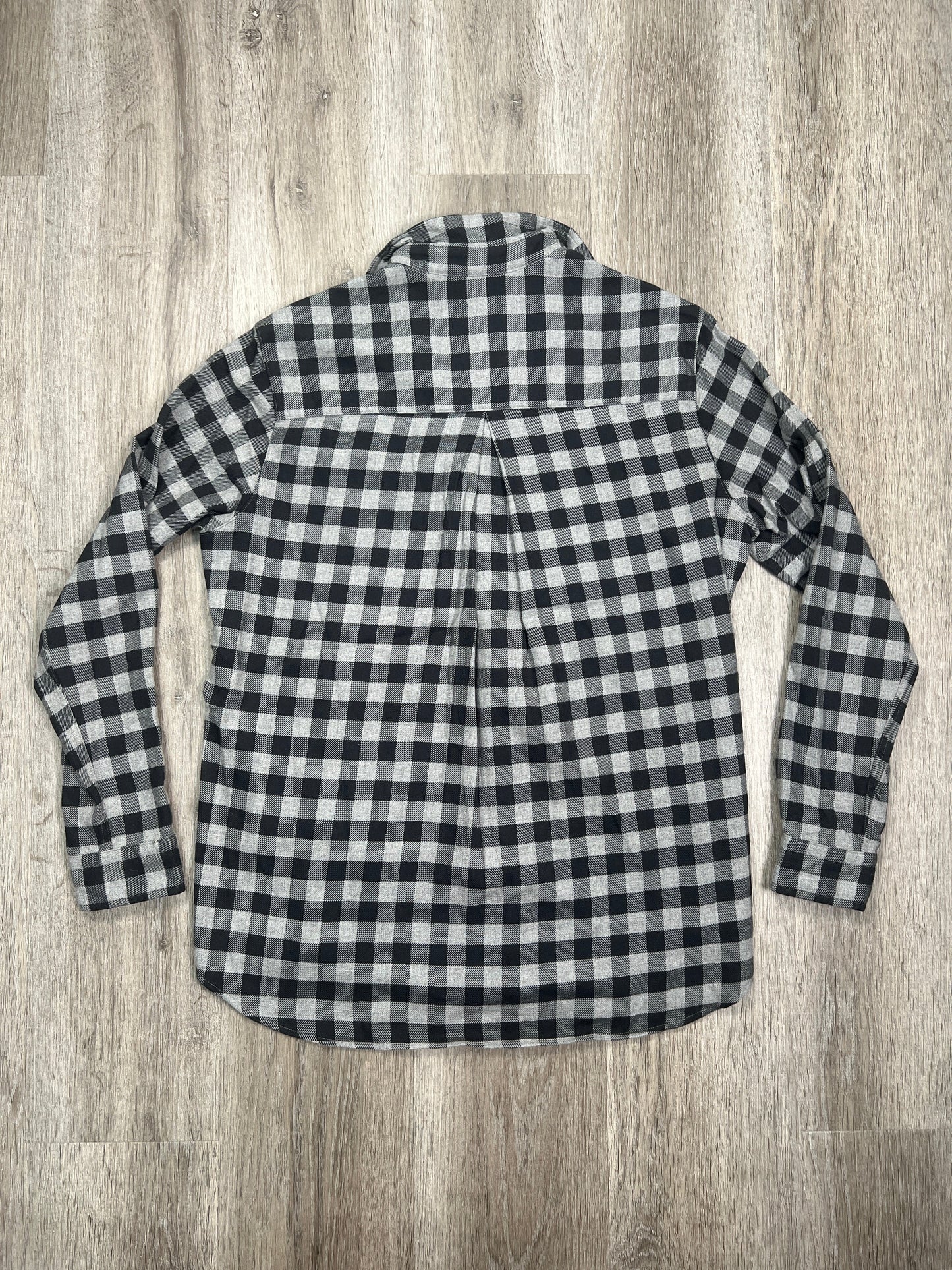 Checkered Pattern Top Long Sleeve Grayson, Size M