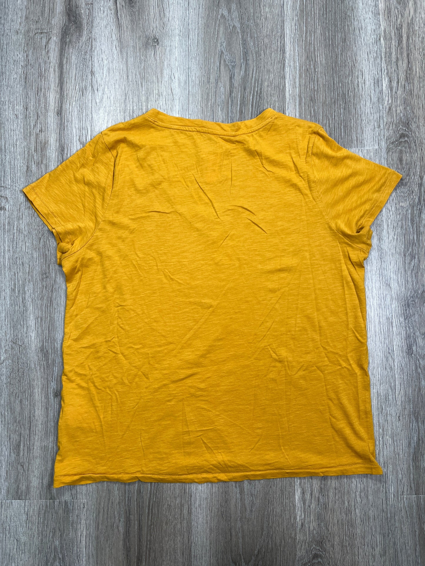 Yellow Top Short Sleeve Basic Madewell, Size L