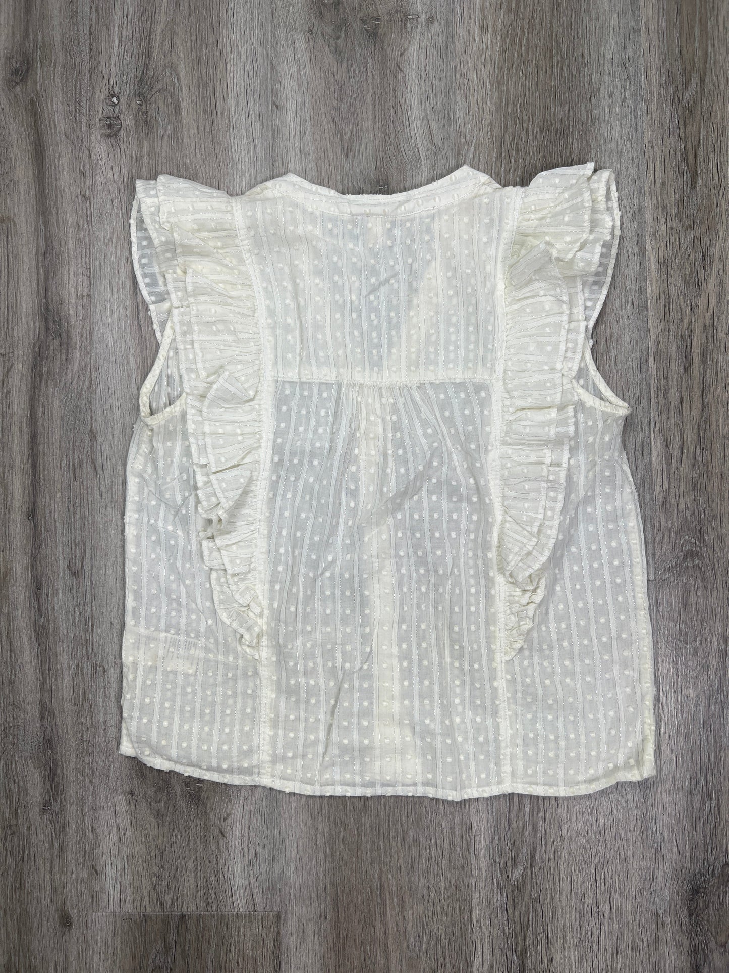 Cream Blouse Sleeveless Pilcro, Size Xs