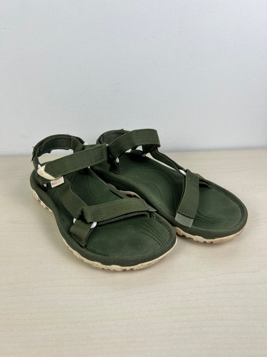 Green Sandals Sport Teva, Size 7