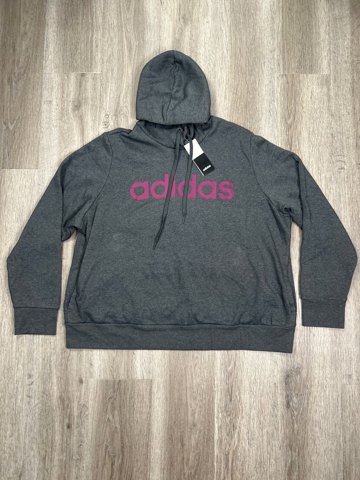 Grey Sweatshirt Hoodie Adidas, Size 3x