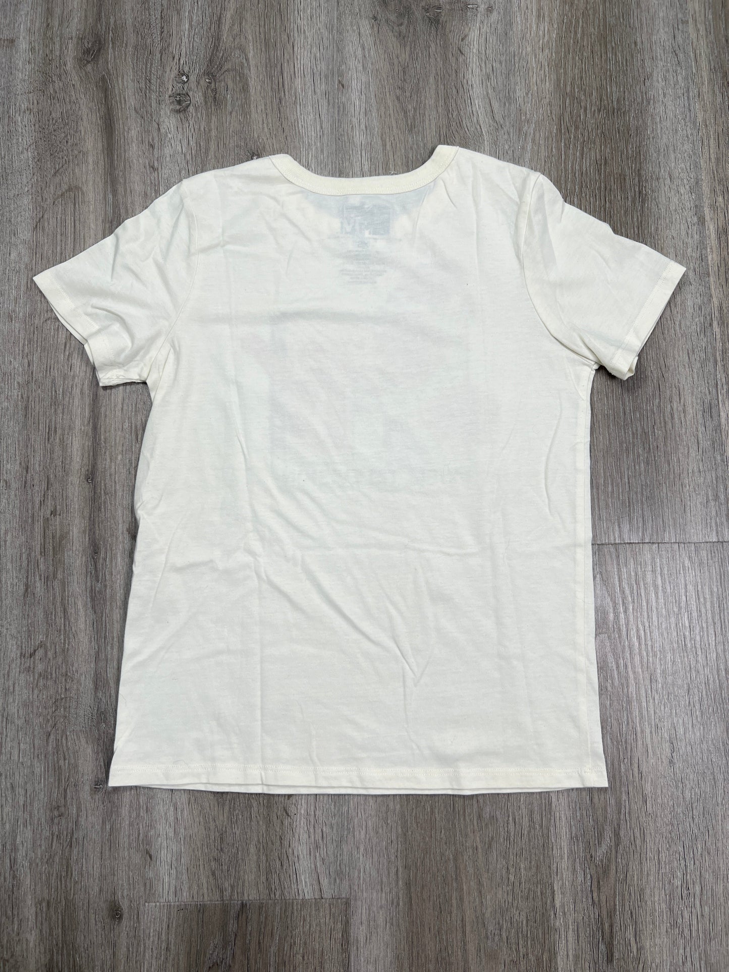 Cream Top Short Sleeve MTV, Size Xs