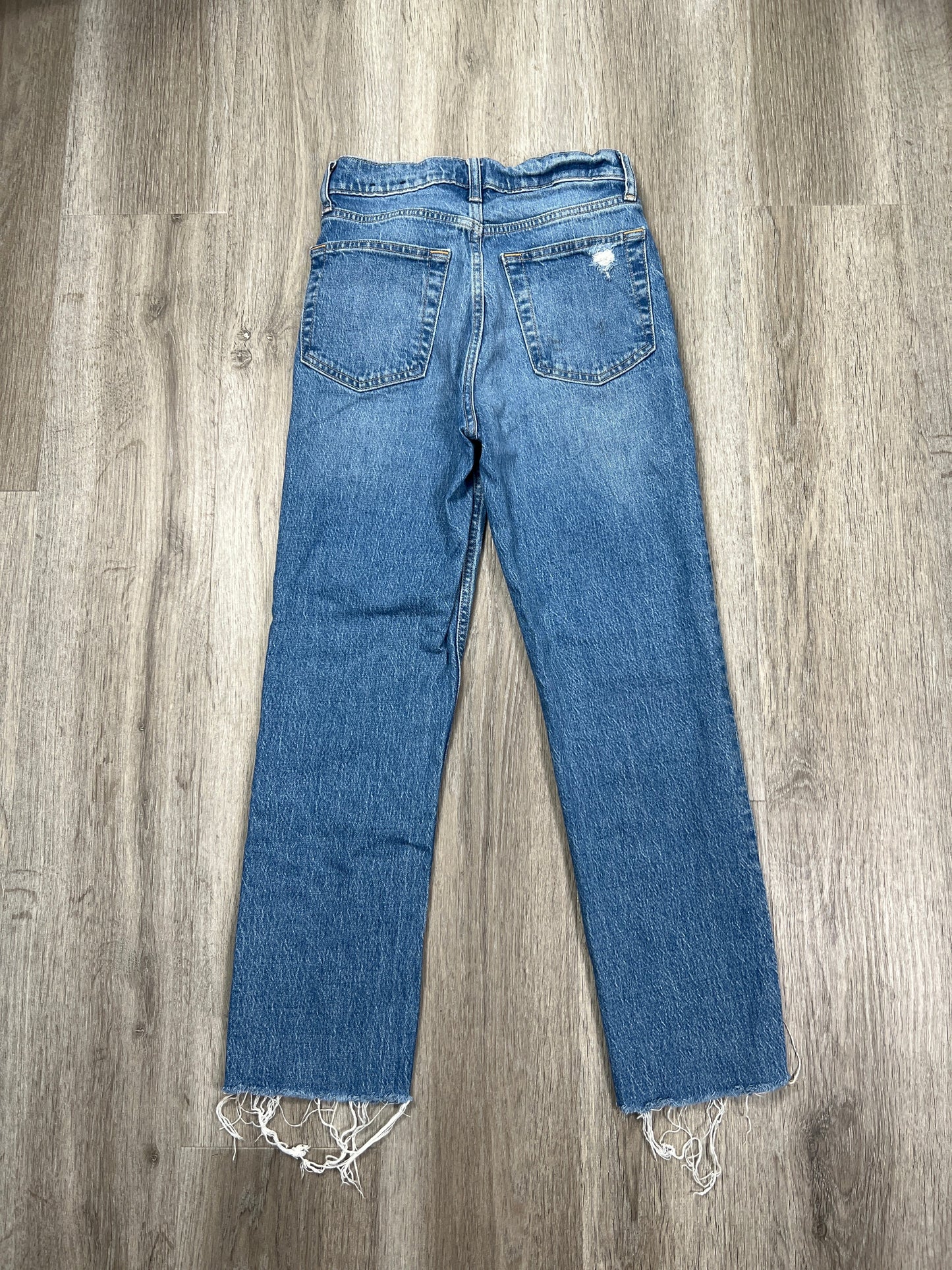 Jeans Straight By Gap In Blue Denim, Size: 0