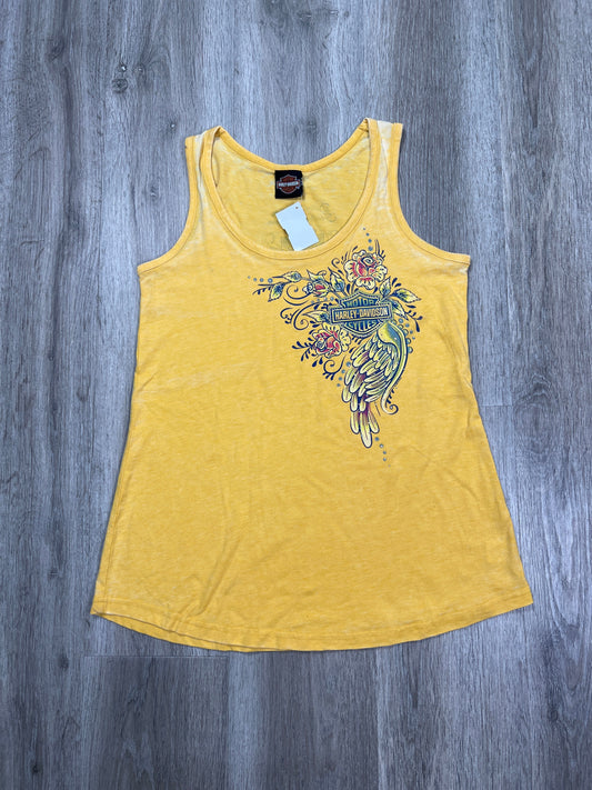 Tank Top By Harley Davidson In Yellow, Size: M