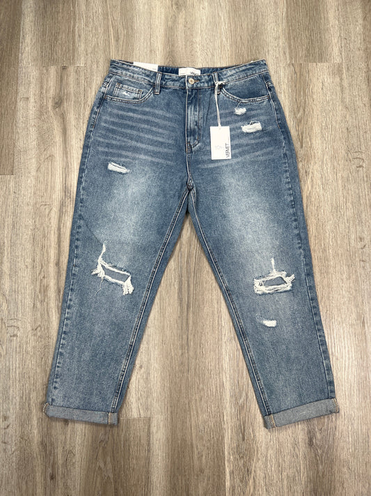 Jeans Straight By Vervet In Blue Denim, Size: 12