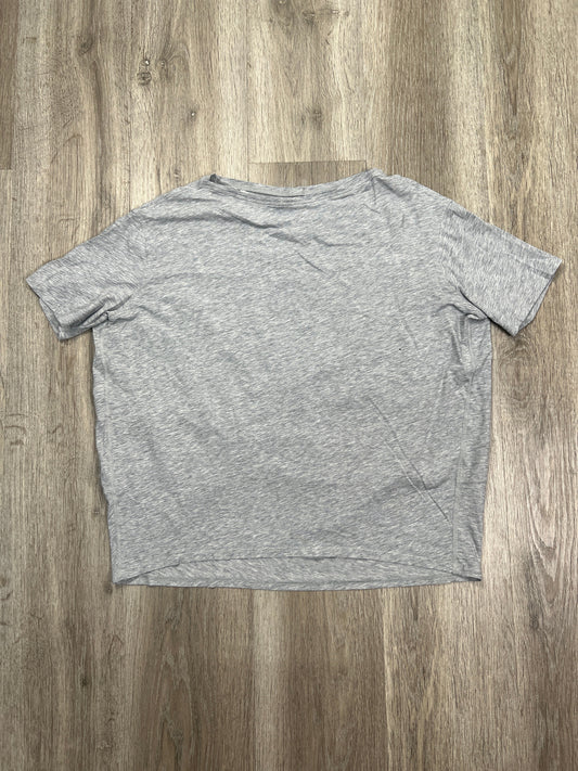 Athletic Top Short Sleeve By Lululemon In Grey, Size: S