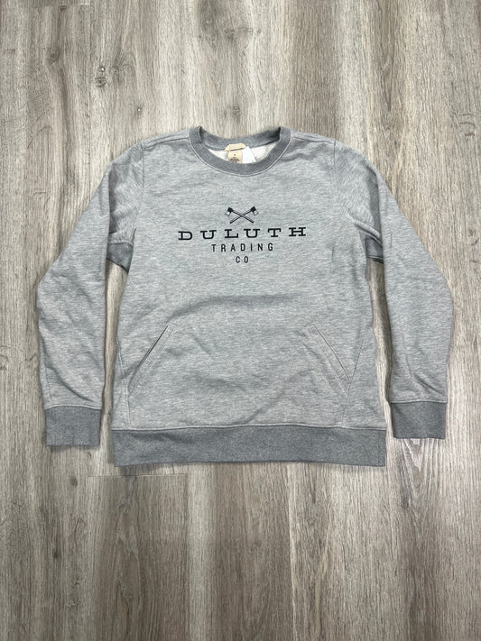 Sweatshirt Crewneck By Duluth Trading In Grey, Size: S