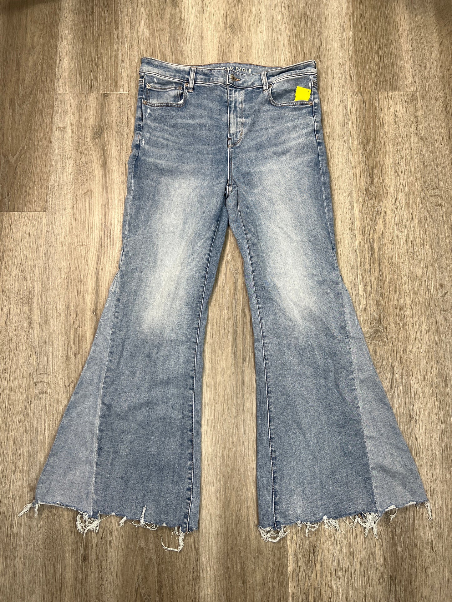 Jeans Flared By American Eagle In Blue Denim, Size: 16