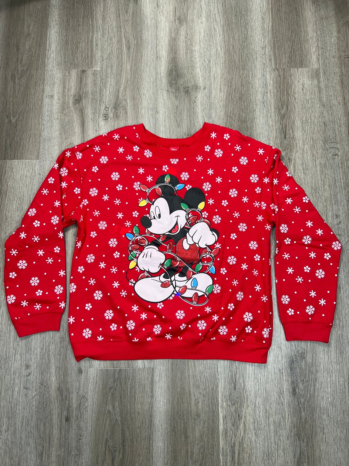 Sweatshirt Crewneck By Disney Store In Red, Size: Xl