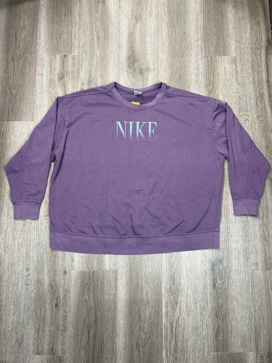 Sweatshirt Crewneck By Nike Apparel In Purple, Size: 2x