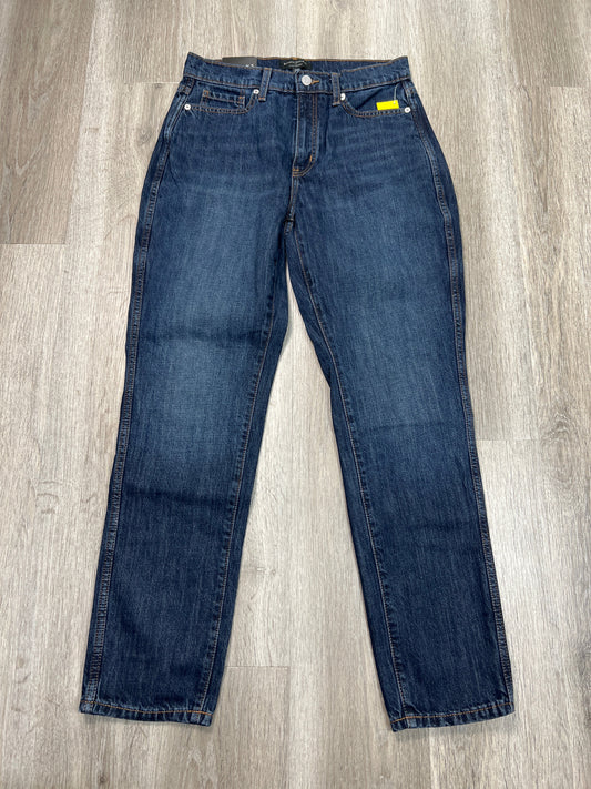 Jeans Straight By Banana Republic In Blue Denim, Size: 4