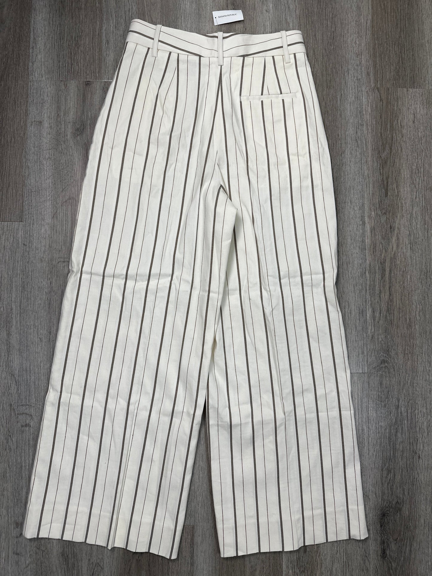 Pants Wide Leg By Banana Republic In Striped Pattern, Size: Mp