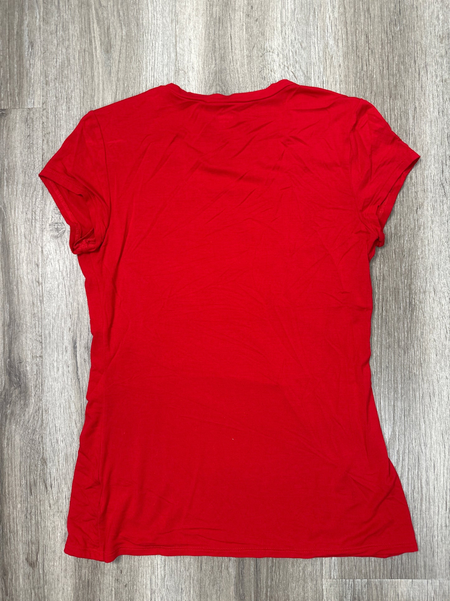 Top Short Sleeve Basic By Express In Red, Size: M