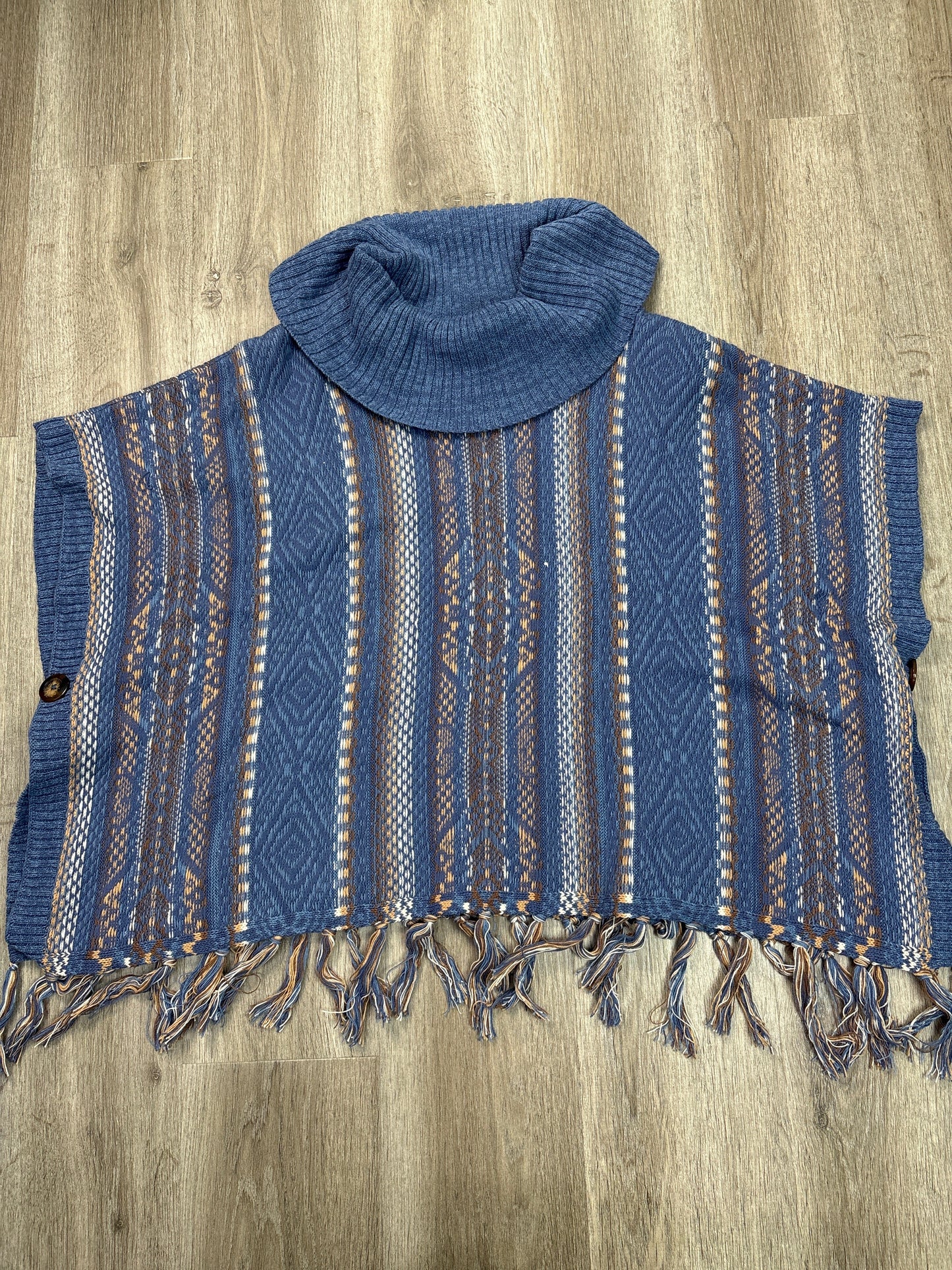 Poncho By Ruby Rd In Blue, Size: Sp