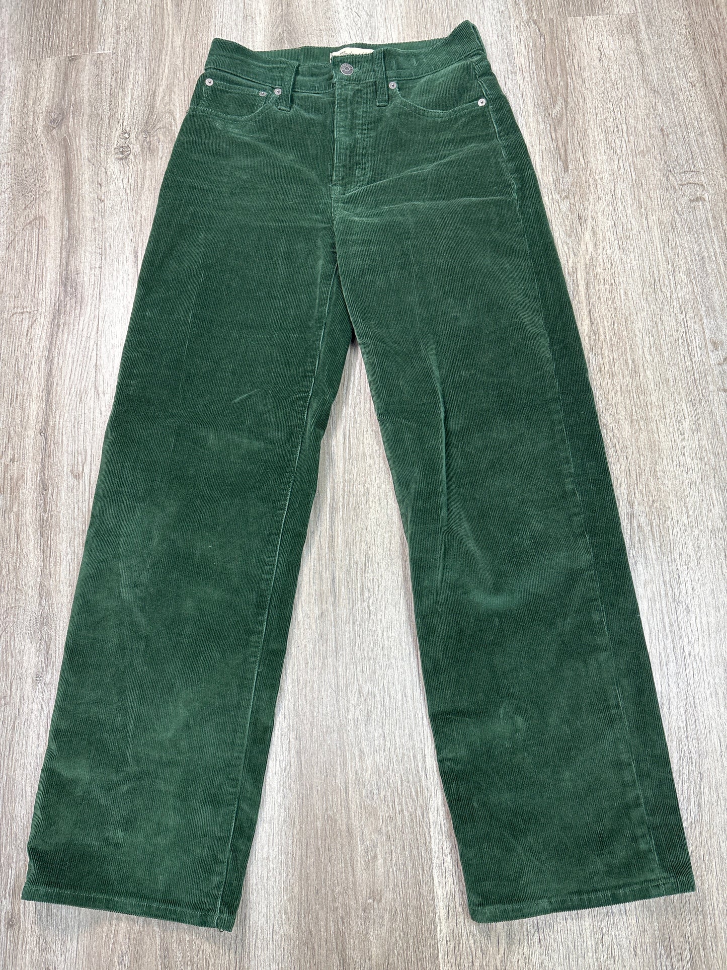 Pants Corduroy By Madewell In Green, Size: Xs