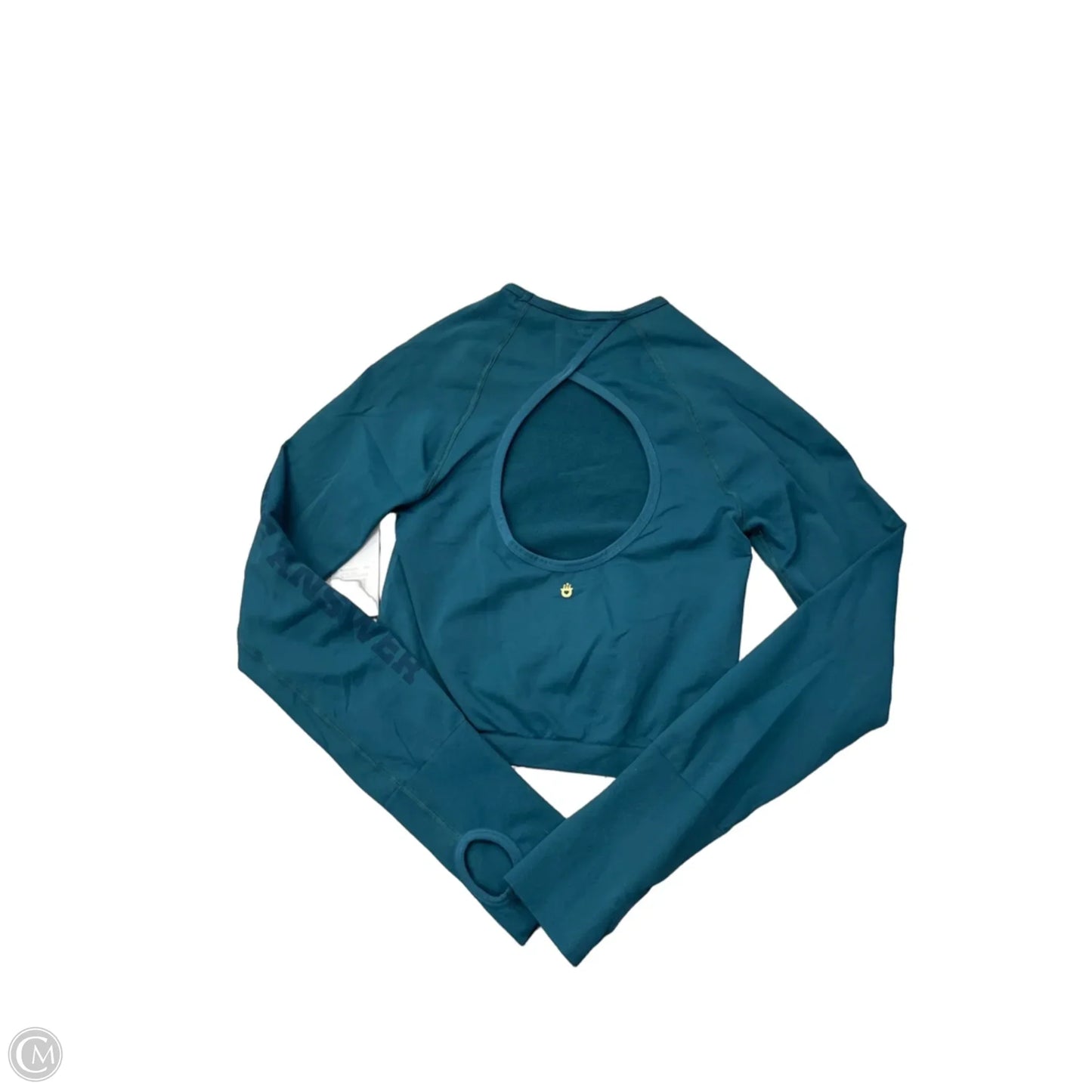 Athletic Top Long Sleeve Crewneck By Spiritual Gangster In Teal, Size: Xs