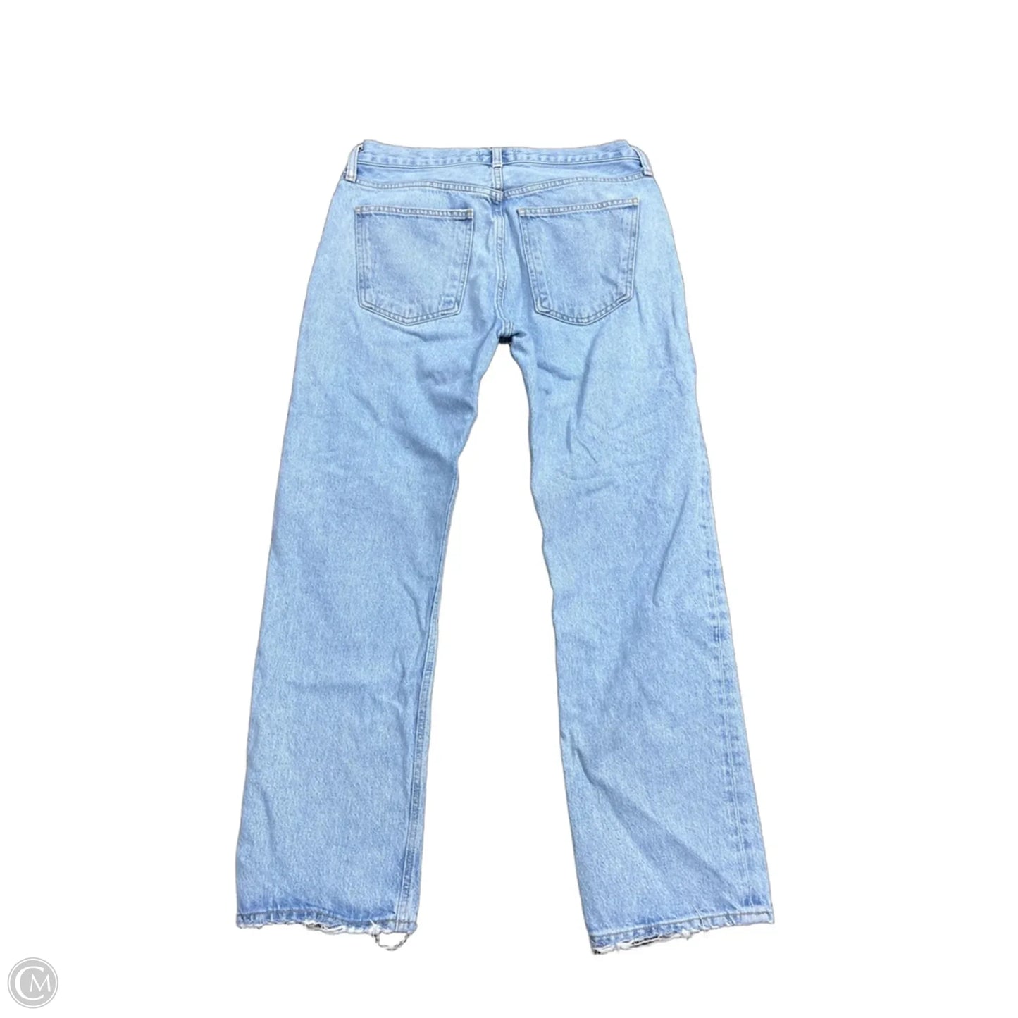 Jeans Straight By Agolde In Blue Denim, Size: 8