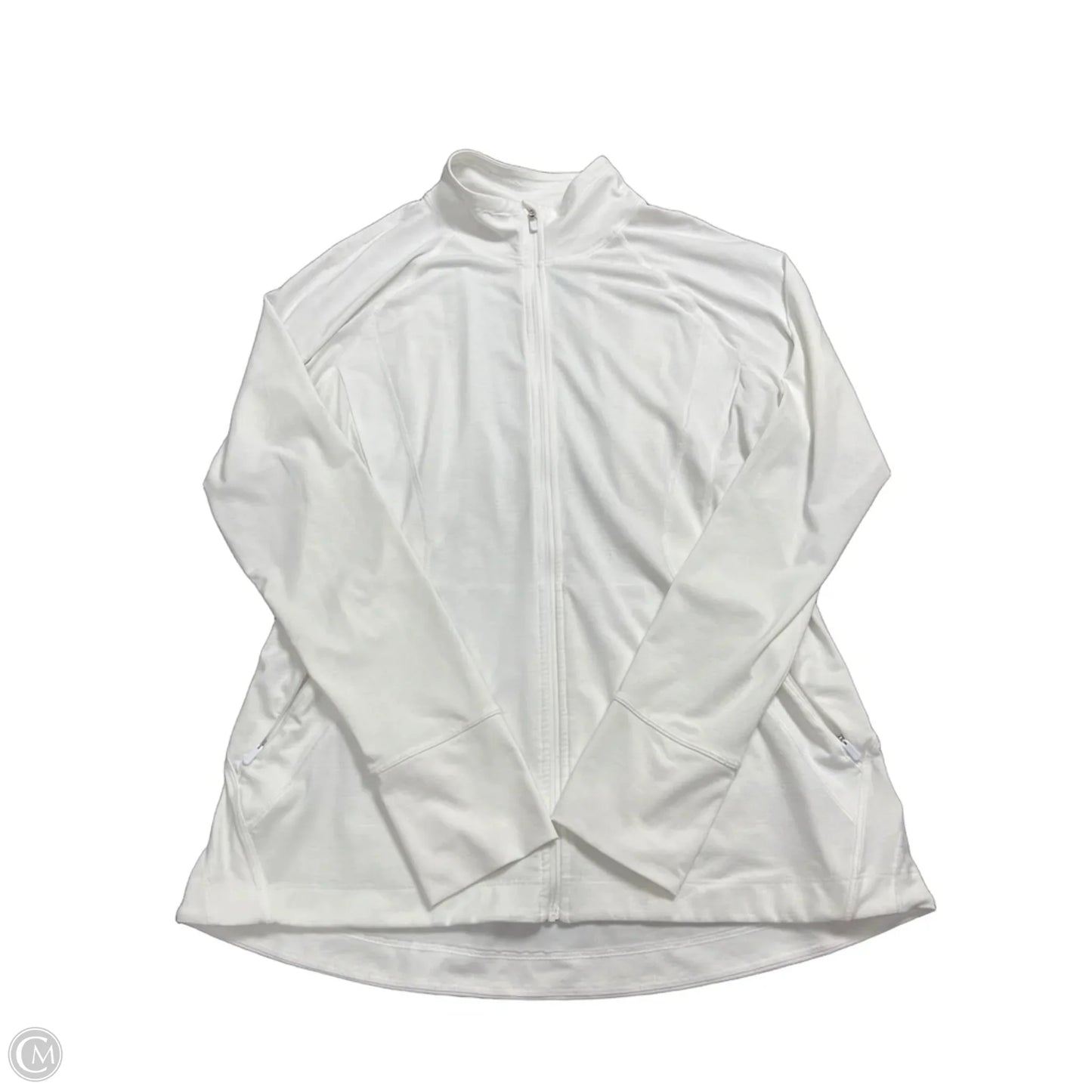 Athletic Jacket By Athleta In White, Size: L