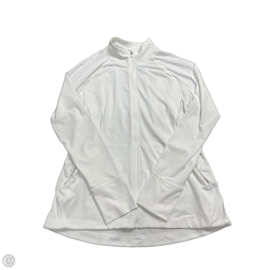 Athletic Jacket By Athleta In White, Size: L