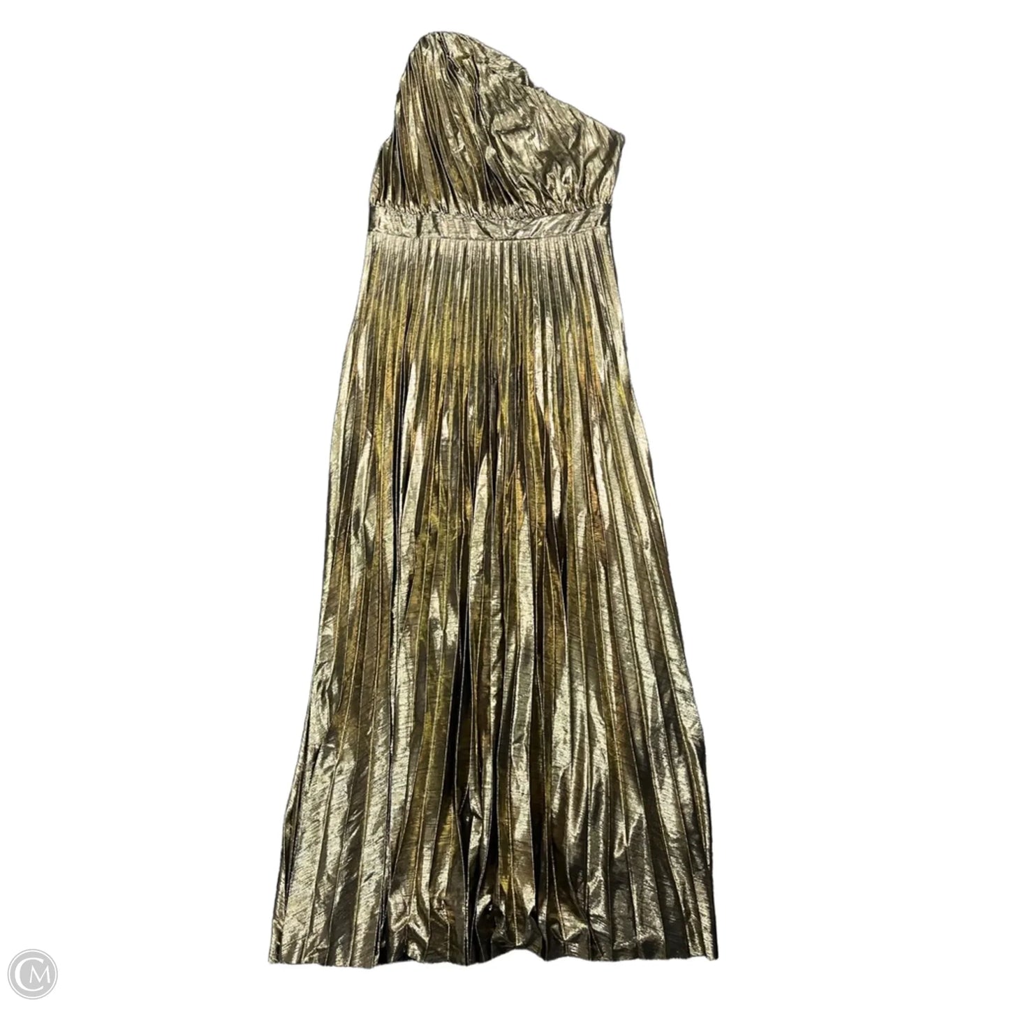 Dress Party Long By Clothes Mentor In Gold, Size: L