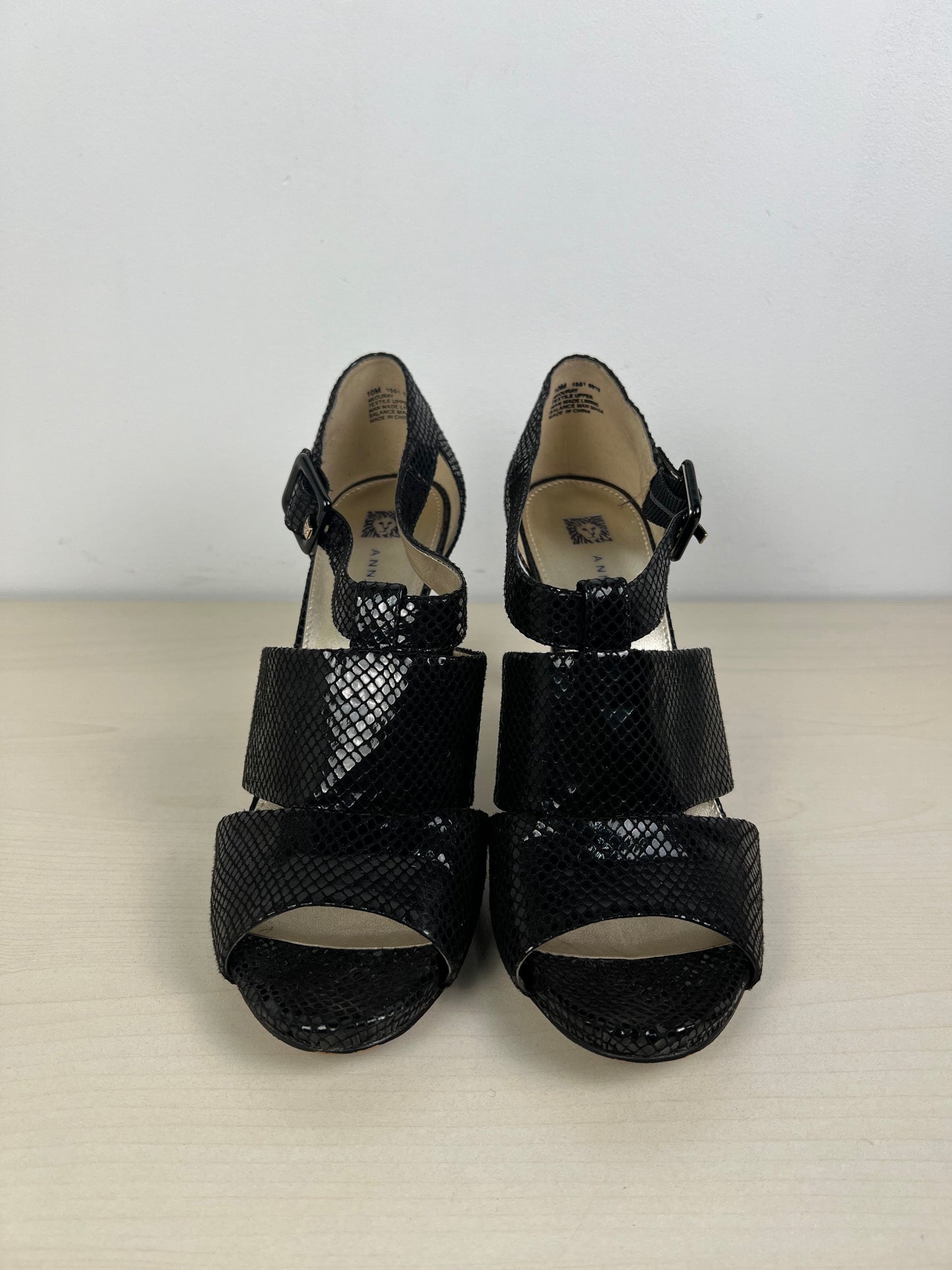 Snakeskin Print Shoes Heels Stiletto Anne Klein, Size 10