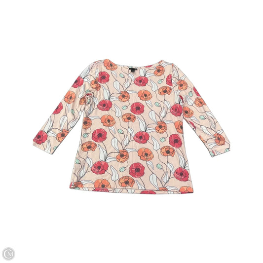 Top 3/4 Sleeve By Ann Taylor In Floral Print, Size: S